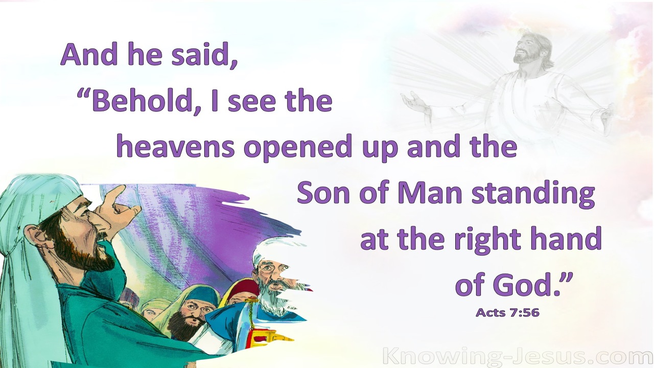 Acts 7:56 The Son Of Man Standing (purple)